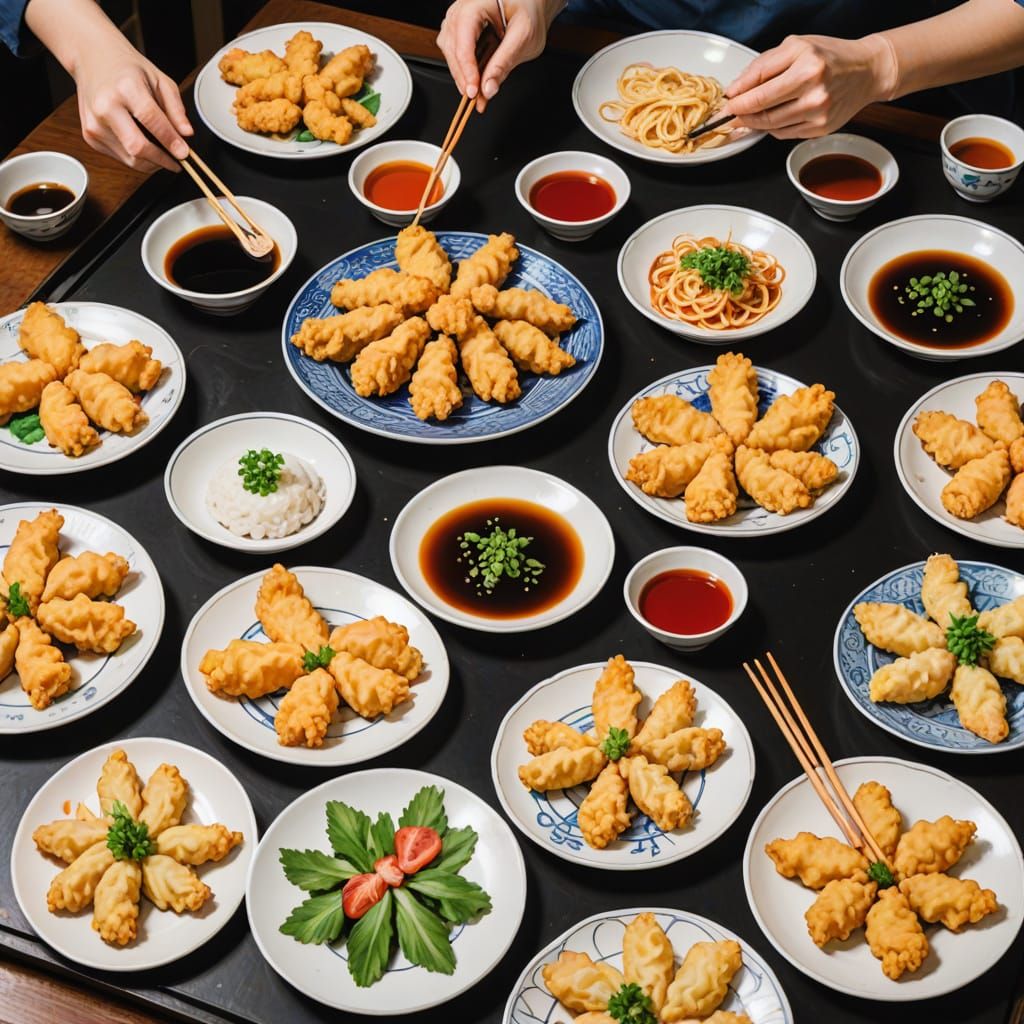 Painting tempura plates