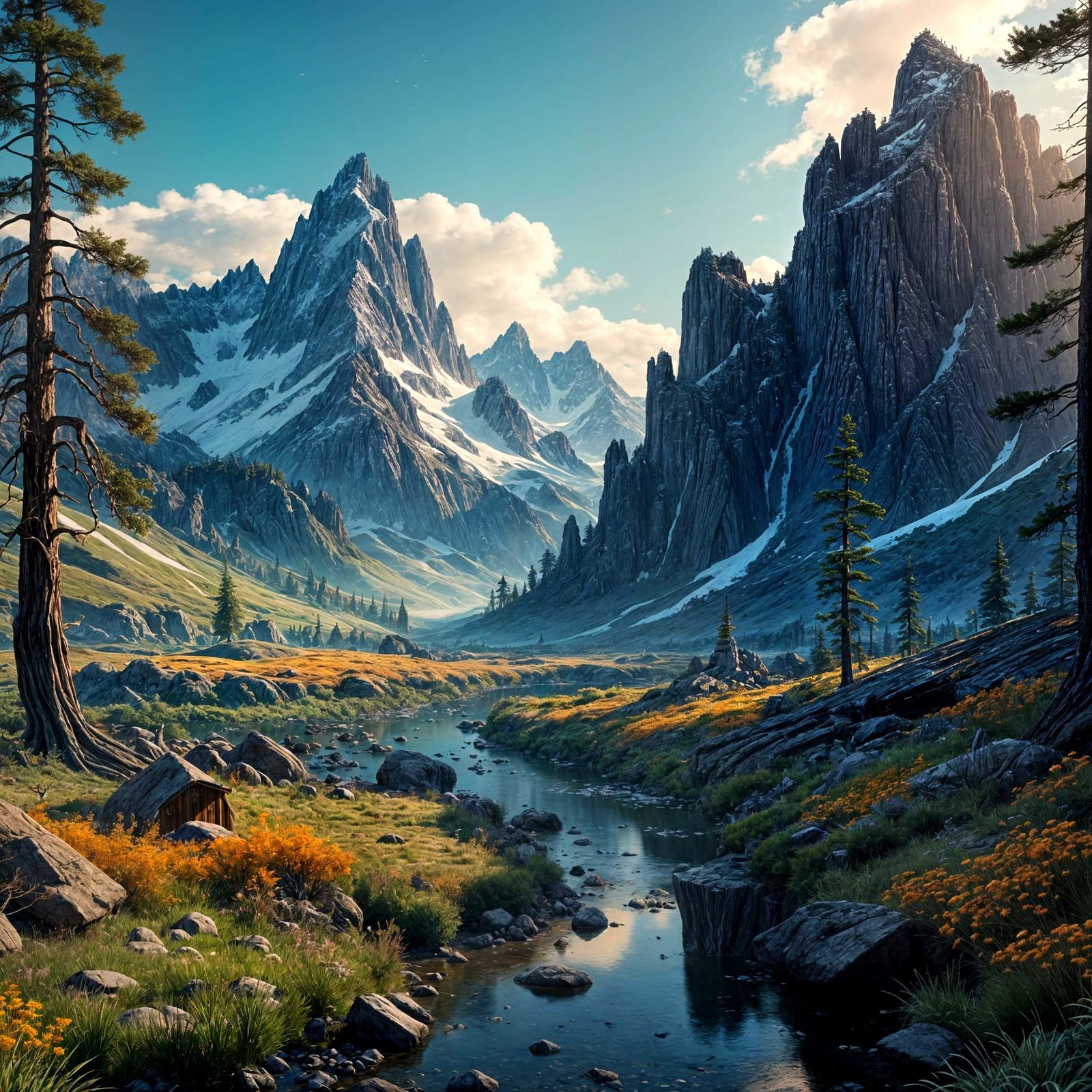 Ethereal Landscape in Vibrant Colors