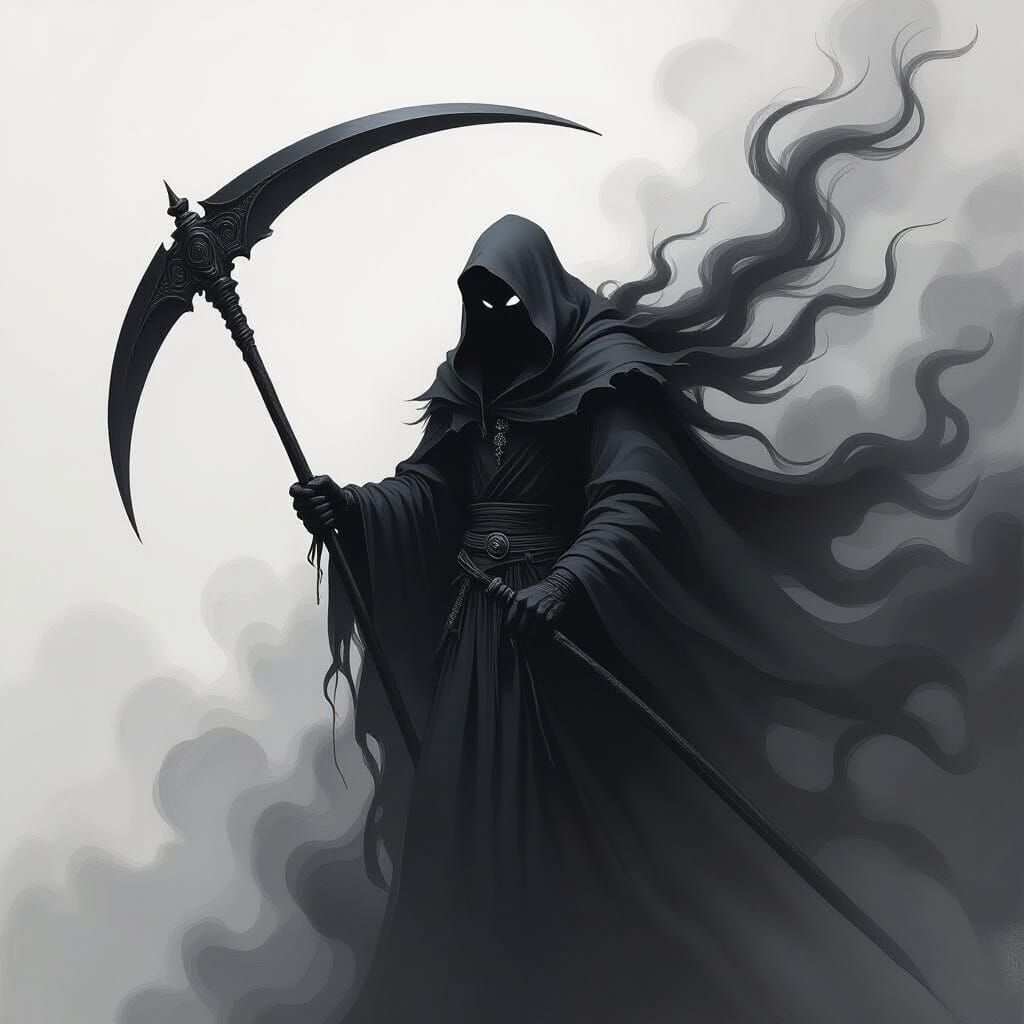 Deep black assent, Minimalist Oil paint black Charcoal sketc...