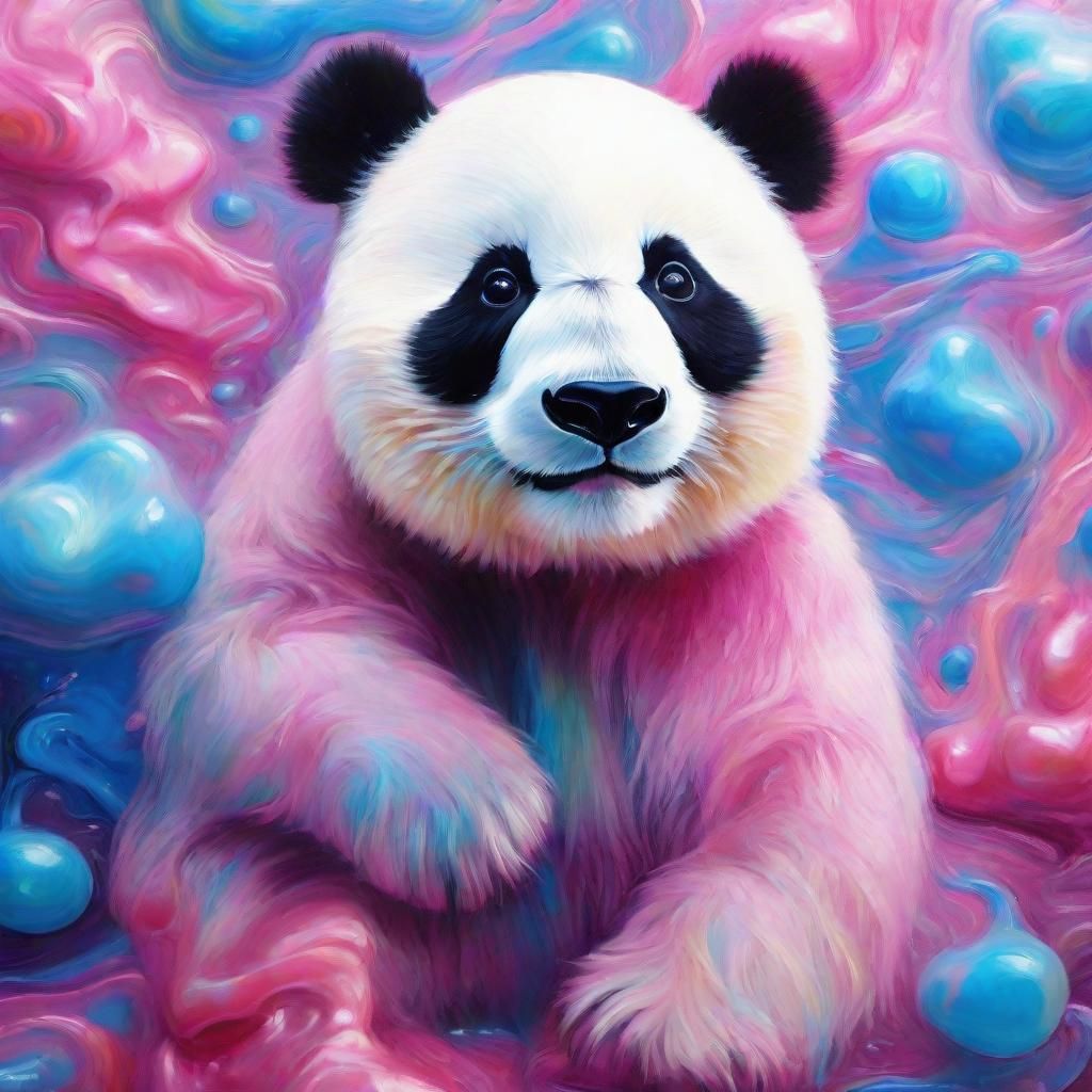 Pandaminimum in Surreal Iridescent Energy: Macro Photography