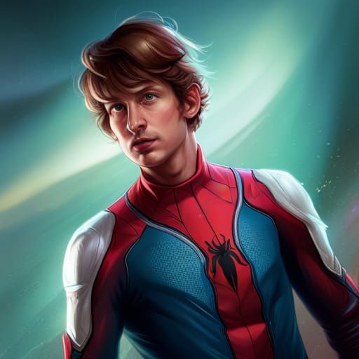 Spider-Man in Space Suit: Hyperdetailed Portrait