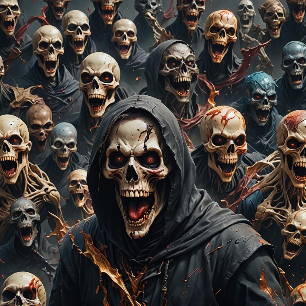 Fantastical Scream Portrait in Deep Color