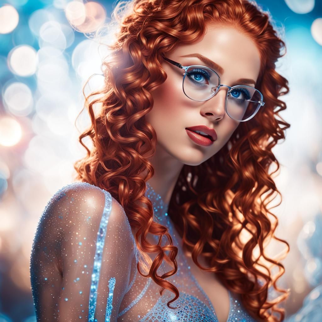 Glamour Portrait of a Beauty Queen in Splash Art