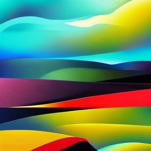 Abstract Landscape in Matte Painting Technique