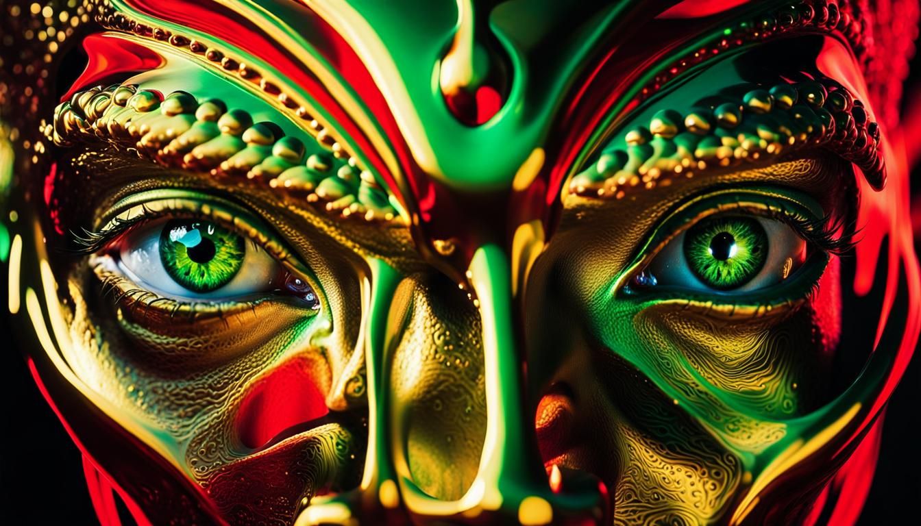 Surreal Alien Portrait in Cosmic Surrealism Style