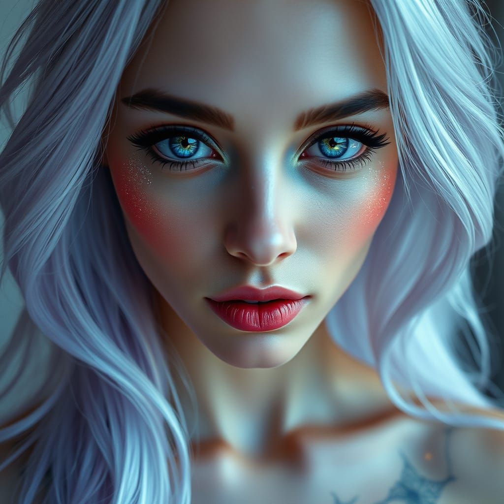 Ethereal Goddess with Cosmic Beauty