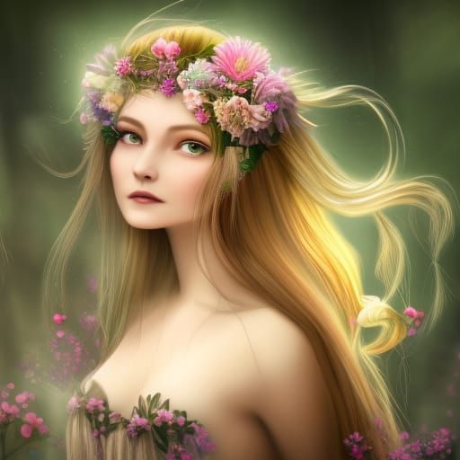 Fairycore Princess in Spring Sunlight