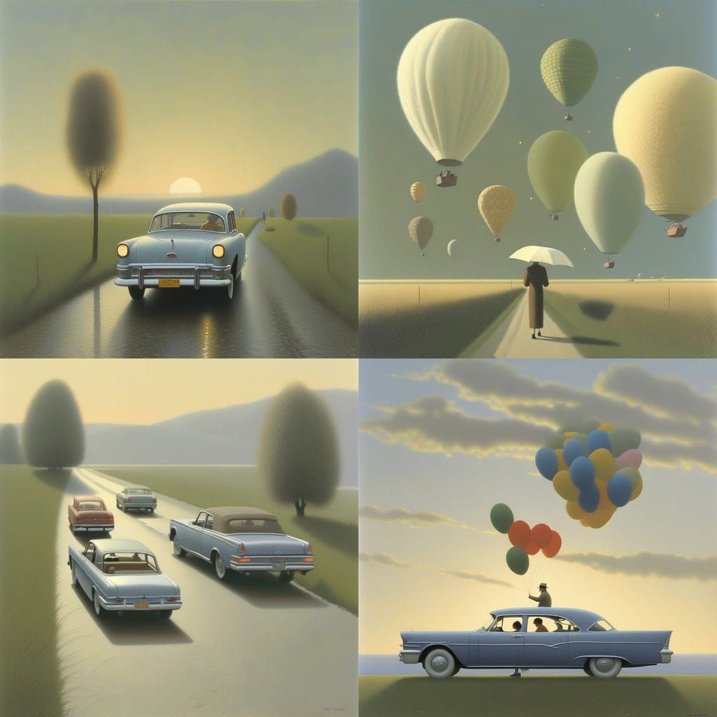 Surreal Dreamscape in a Quint Buchholz Style