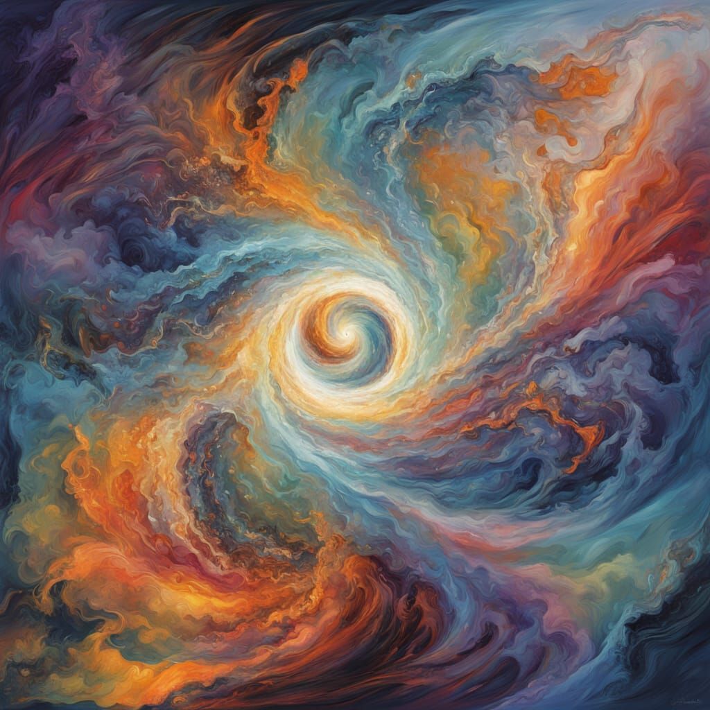 Abstract Expressionist Figure of Divine Love