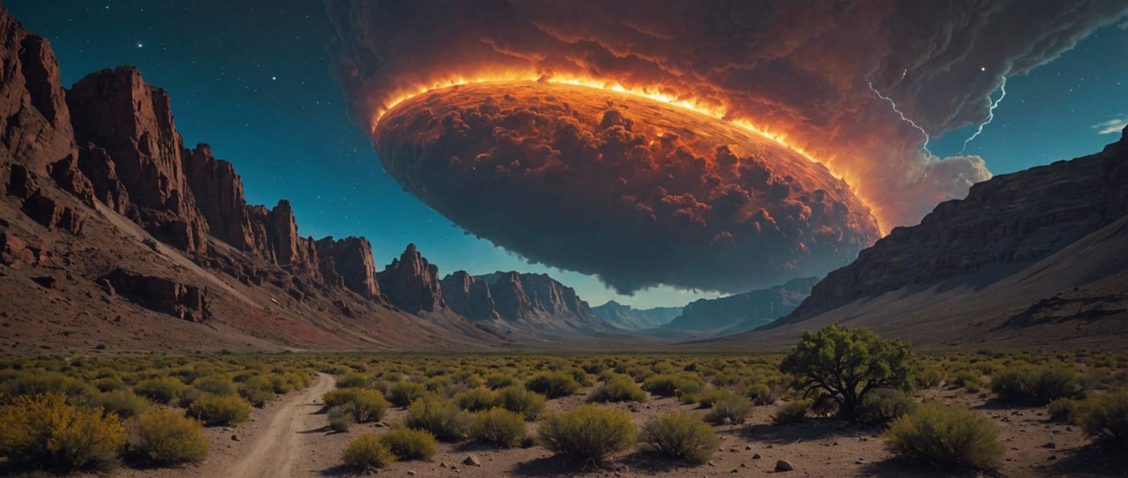 Planet-Killing Comet in Pop Art Impressionism