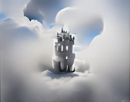 Castle in the Clouds: Ambient Occlusion Concept Art