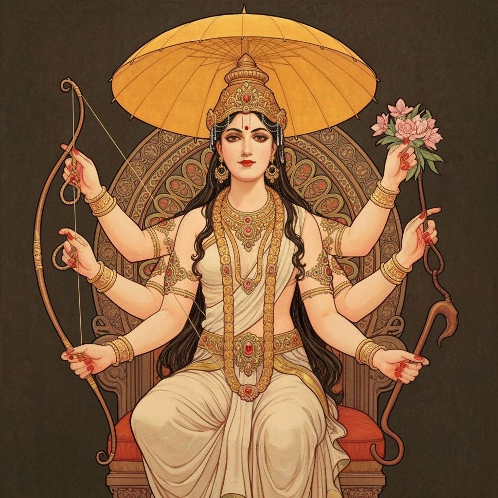 Goddess of Light in Art Nouveau Style