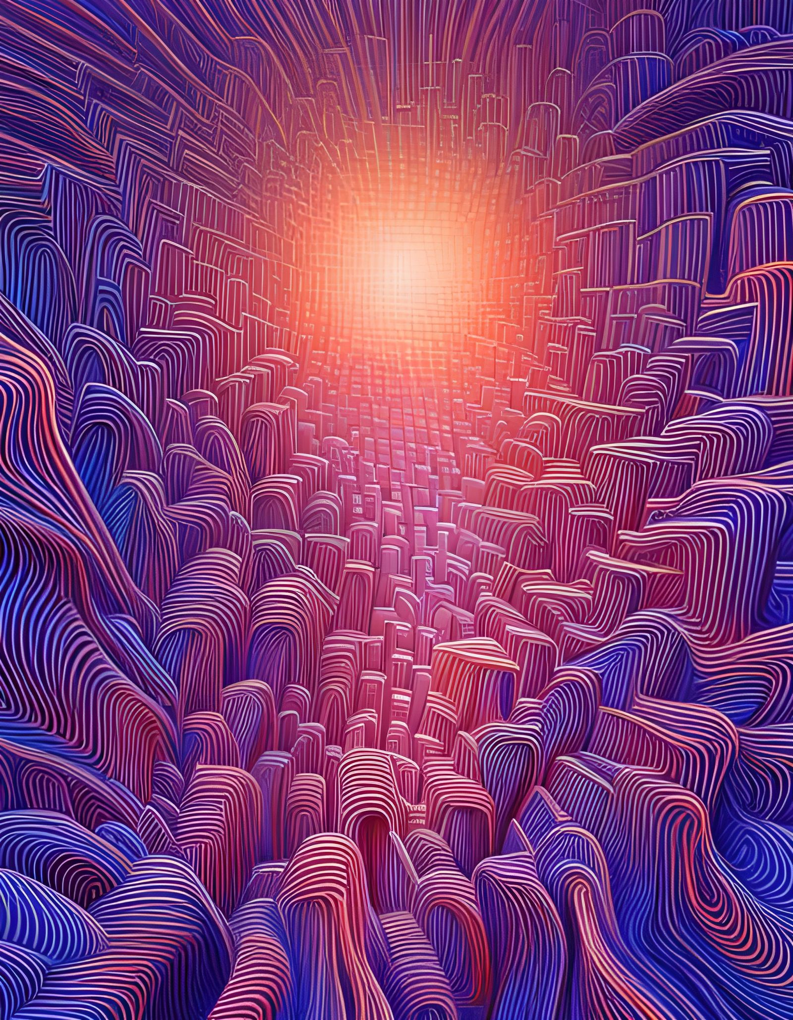 Mesmerizing Cobalt Blue Drawing of Autism