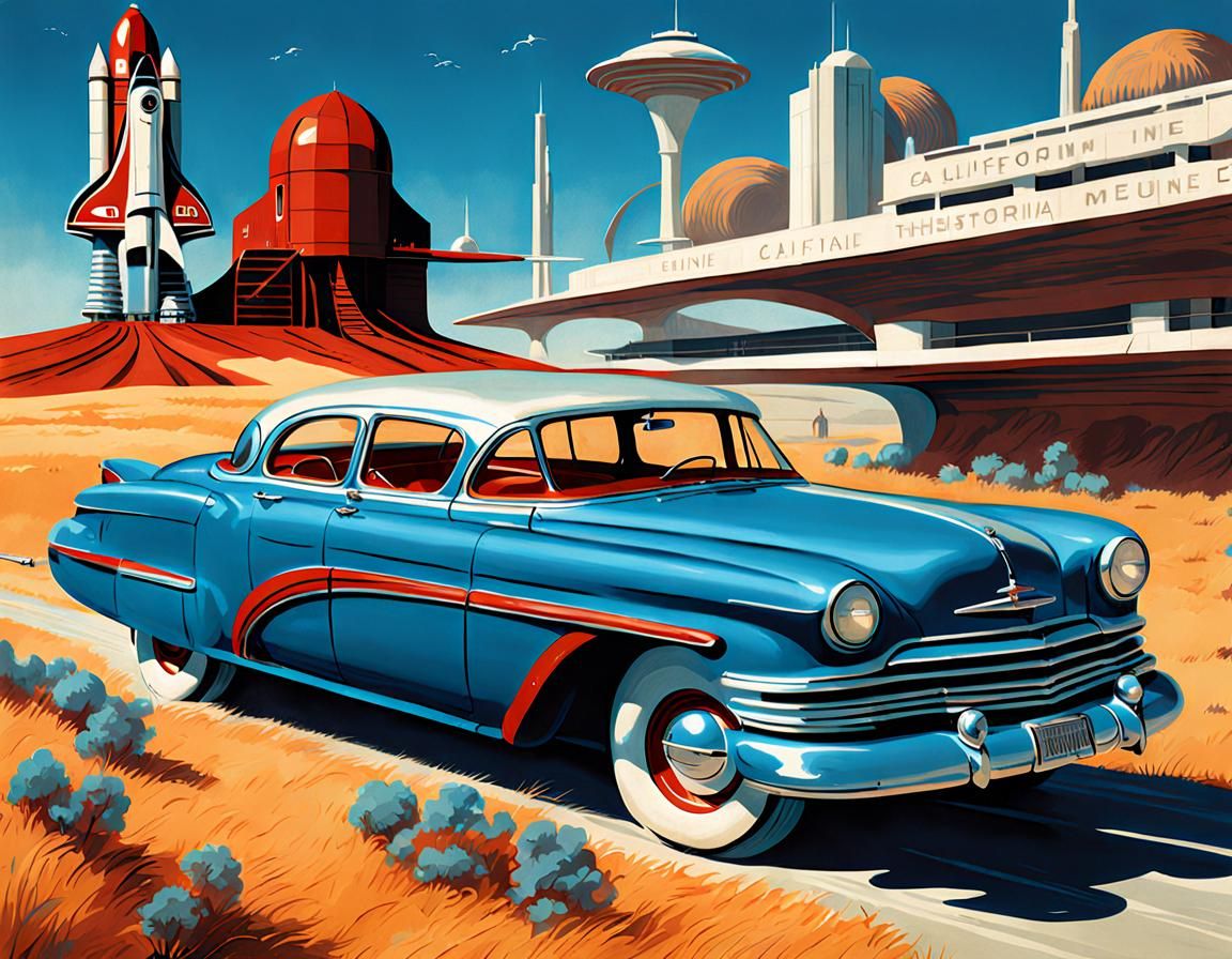 Futuristic Rocket Launch in California: Epic Futurism