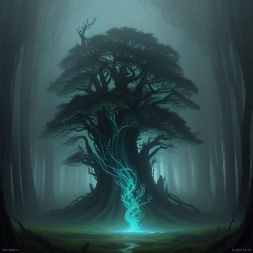 Ethereal Fantasy Creature in Mystical Forest