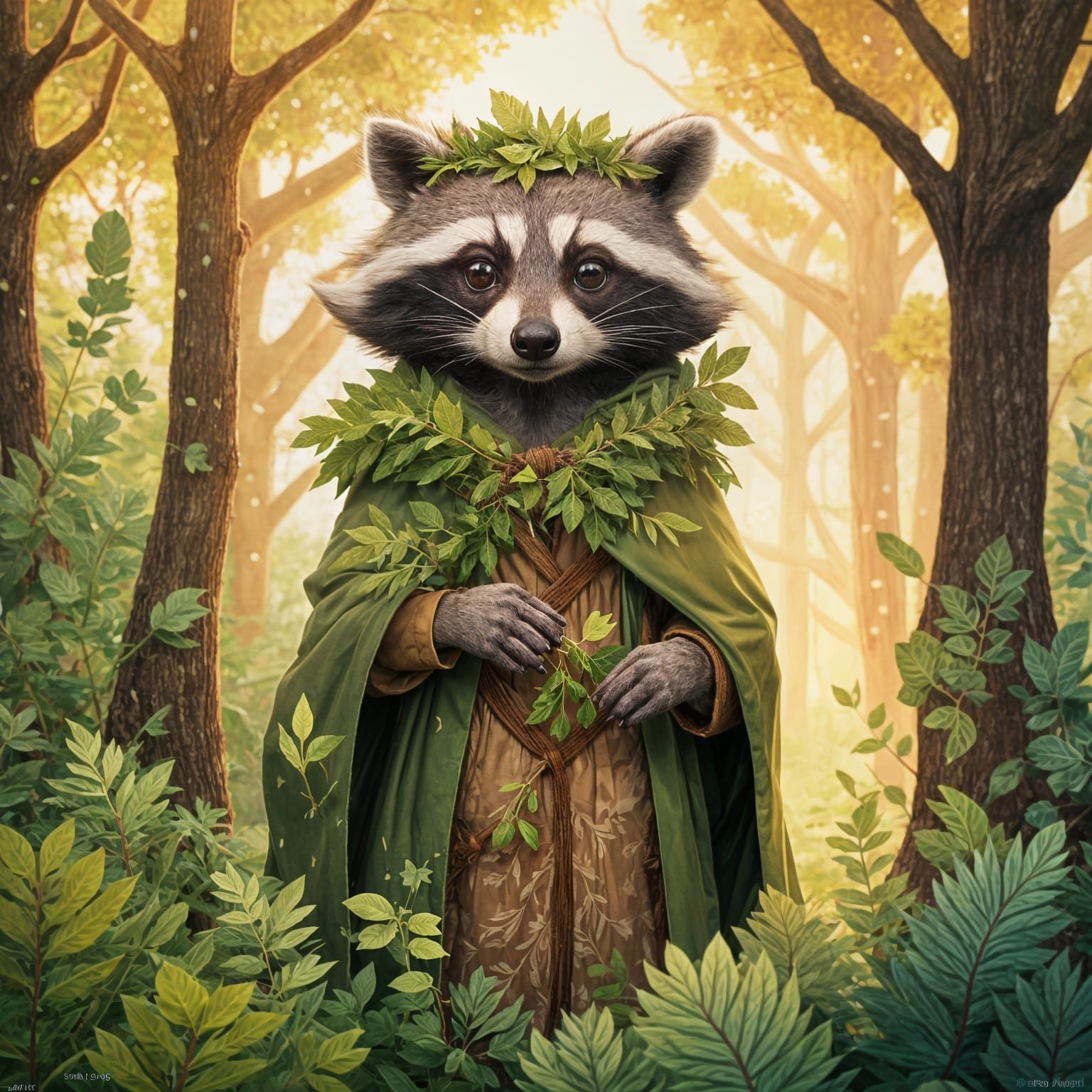Raccoon Druid: Guardian of the Forest