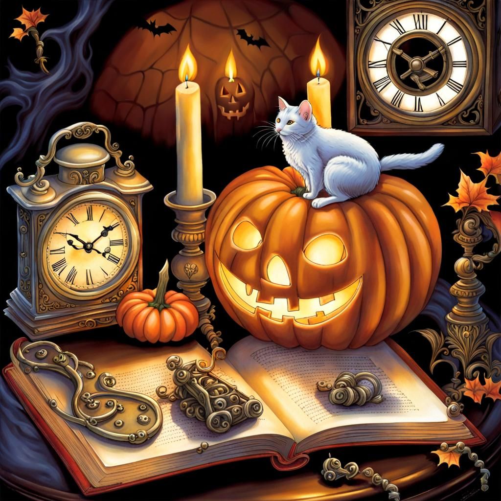 Halloween Bone Book Cover in Janet Fish Style