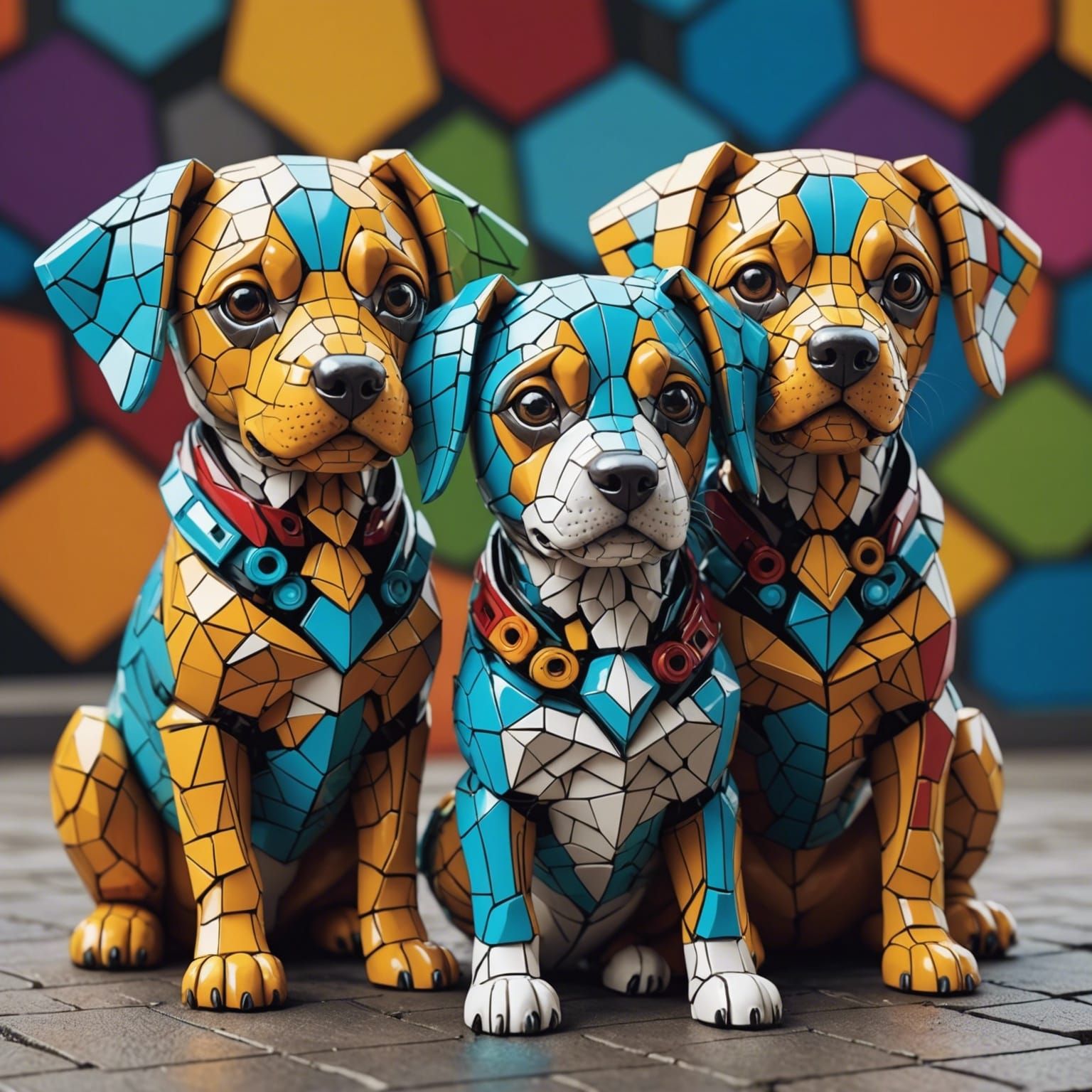 Three-Headed Dog: Detailed Photorealistic Comic Art