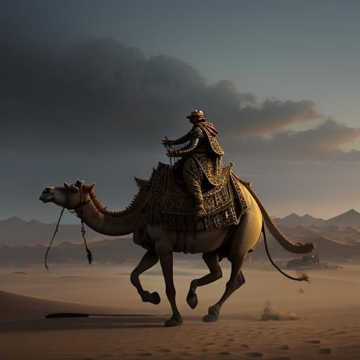 Epic Cinematic Camel Digital Painting