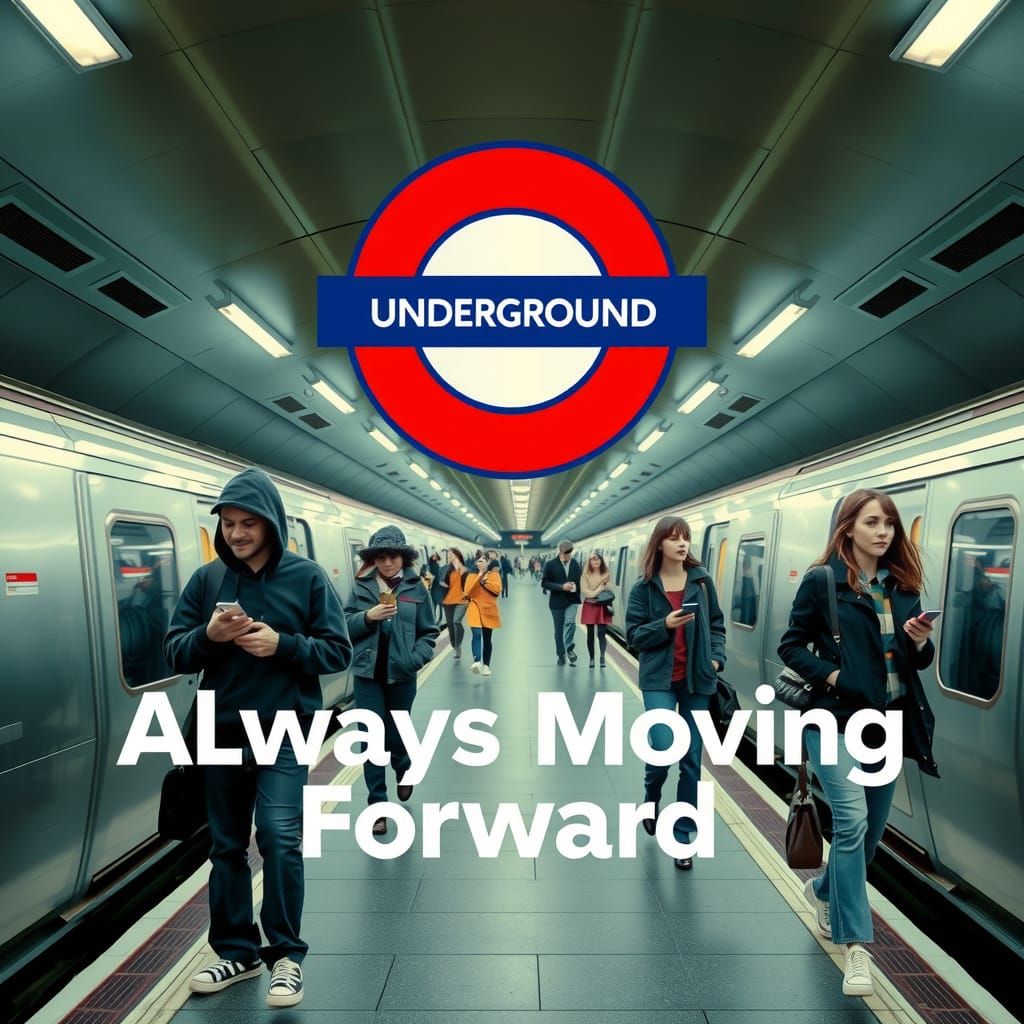 Modern London Underground Poster in Retro Style