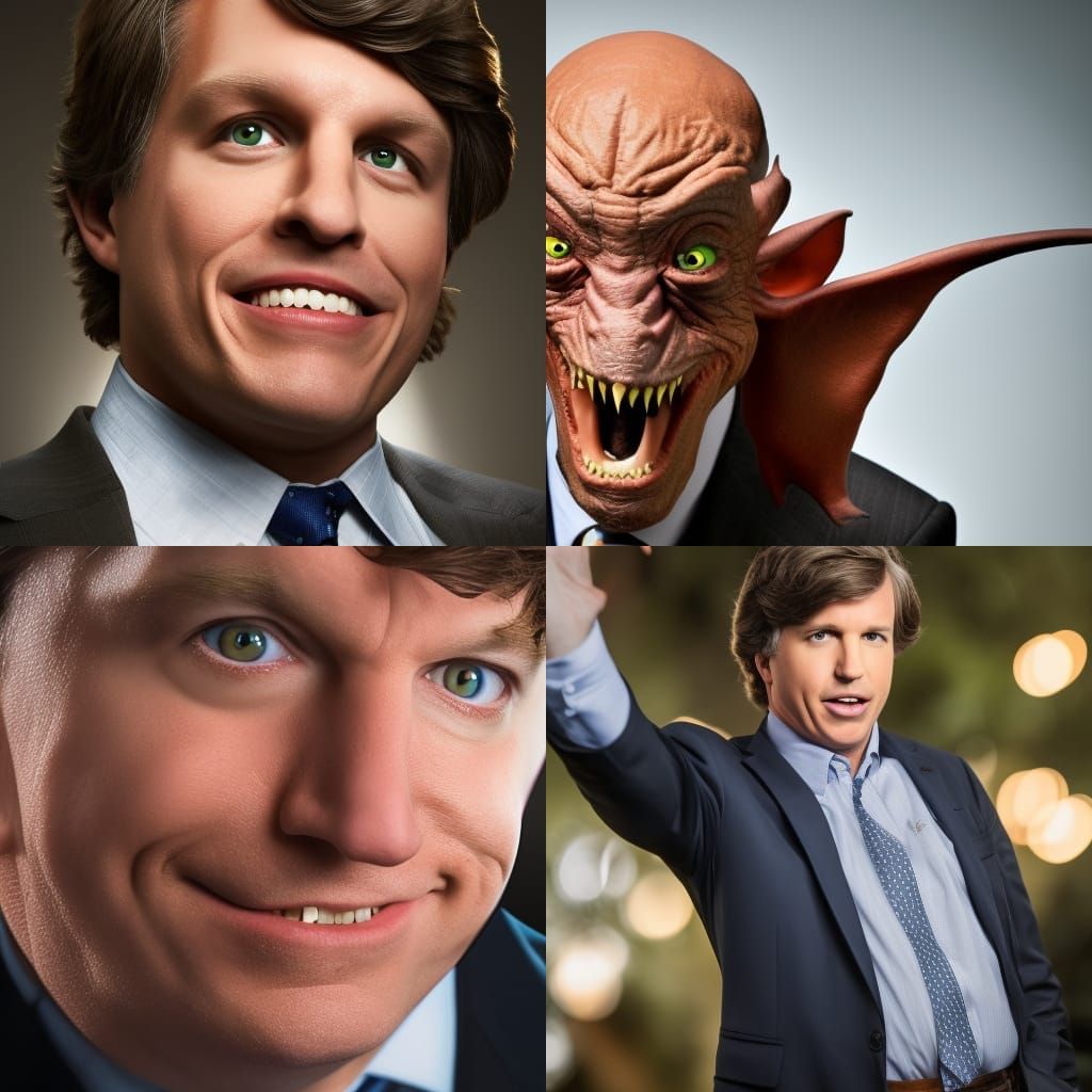 Tucker Carlson as Evil Goblin, Professional Photo