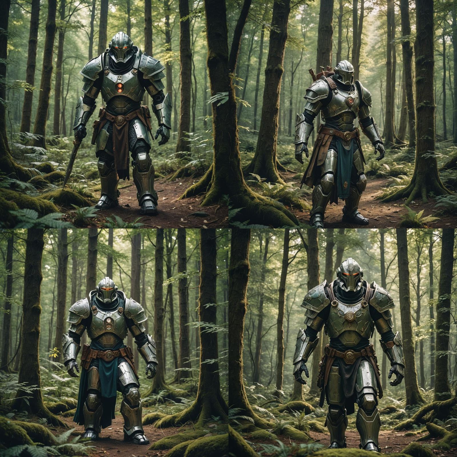 Warforged Druid in Forest: Cinematic Film Still