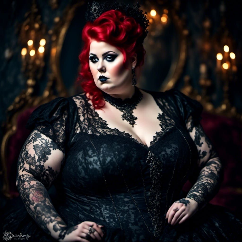 Gothic Shaved Head Beauty in Dark Aesthetic Style