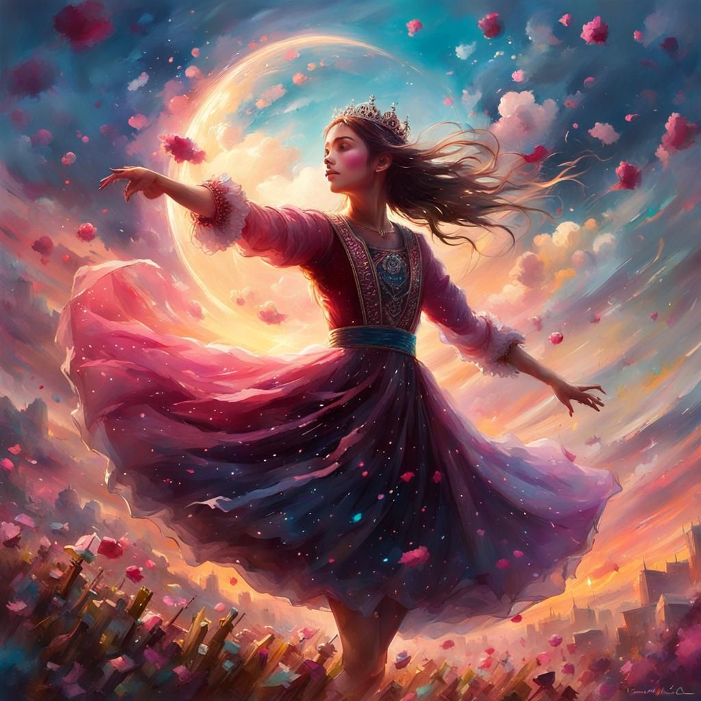 Magical Mermaid Ghosts in Starry Night Sky