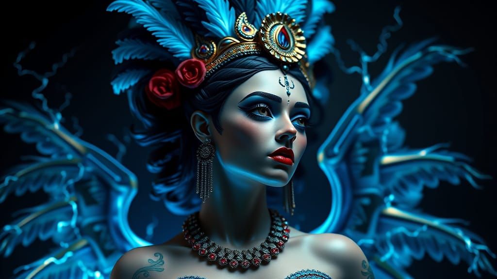 Ethereal Dragon Maiden in Seductive Pose