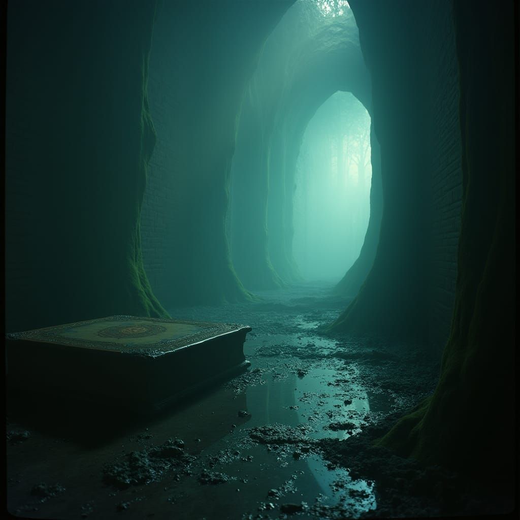 Ominous Lovecraftian Scene on 35mm Film