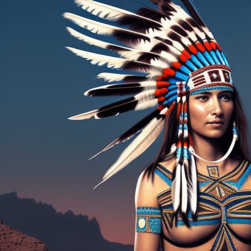 Beautiful Native American Indian Woman