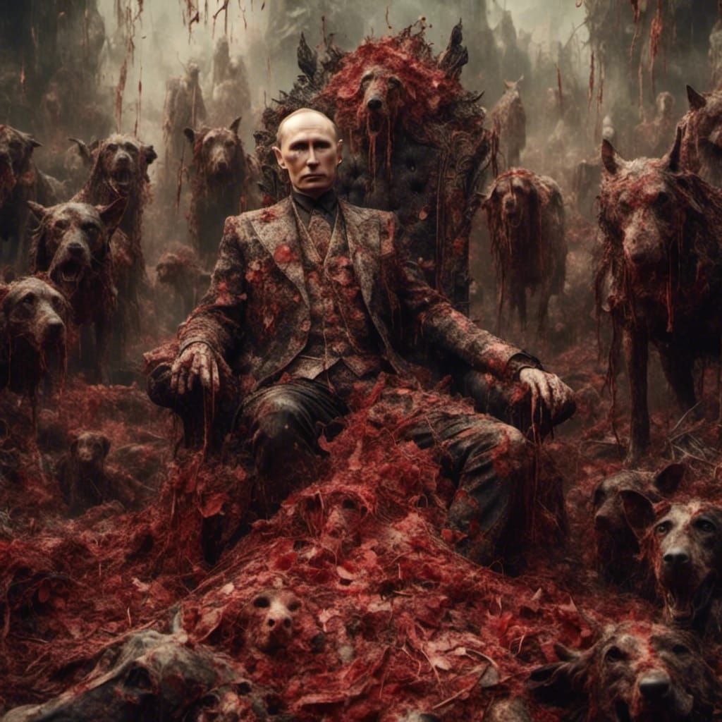 Death of Putin: Macabre Hyperreal Image