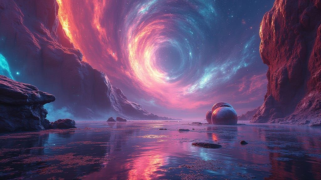 Quantum Ether: Psychedelic Neon Dreamscape