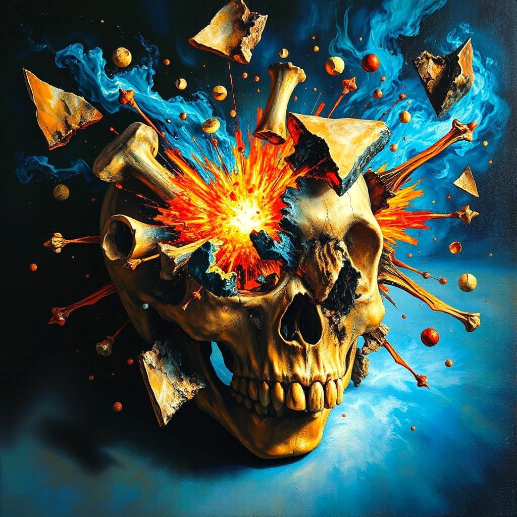 AI Generated Abstract Image Representing a Concussion