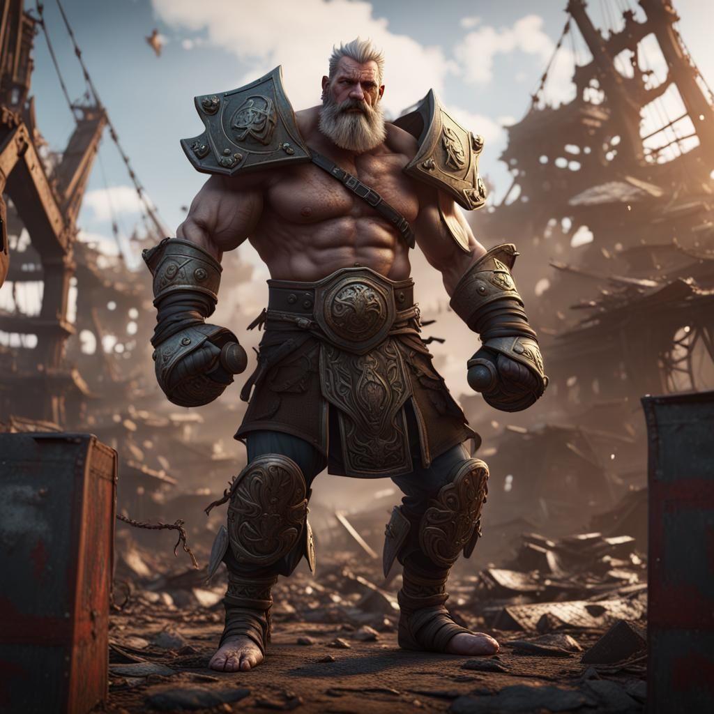 Norse Boxer training in Junkyard.