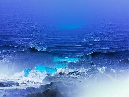 Abstract Blue Swirl Design