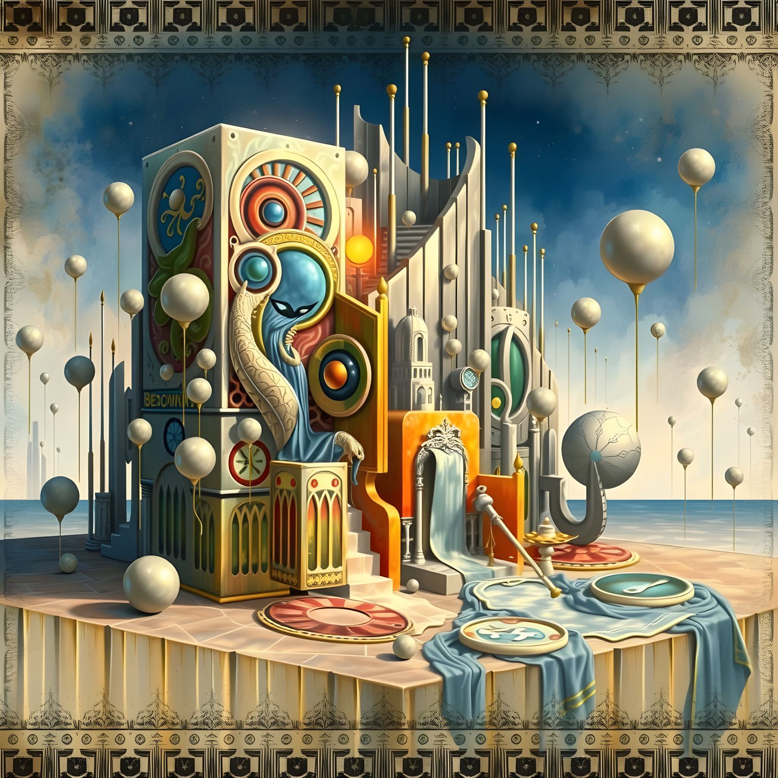 Ethereal Fantasy Landscape in Luminist Style