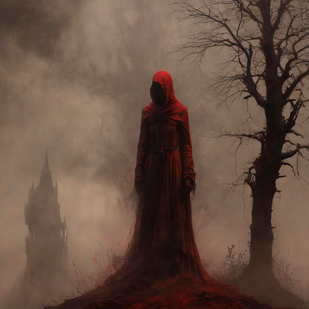 Intricate Gothic Fantasy Scenery in Charcoal Style