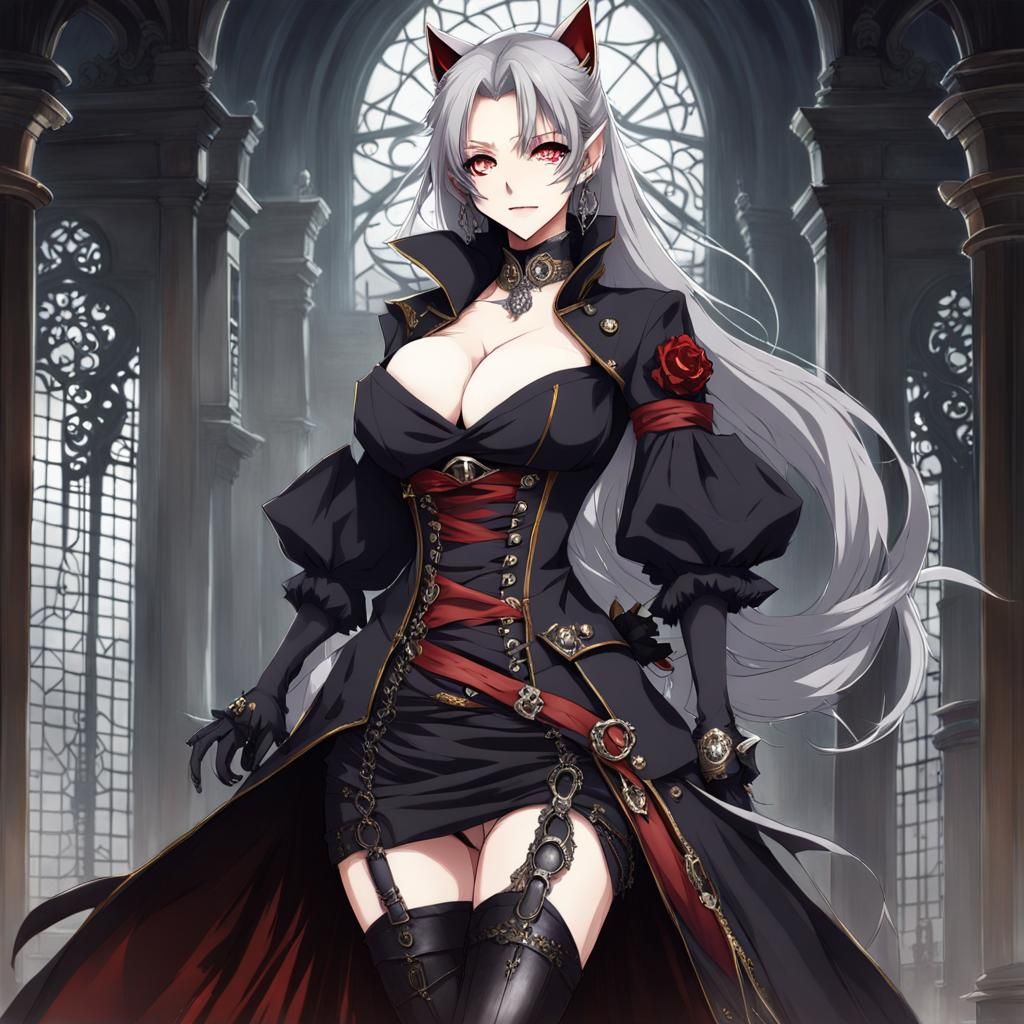 Gothic Anime Vampire Kitsune Pirate Goddess