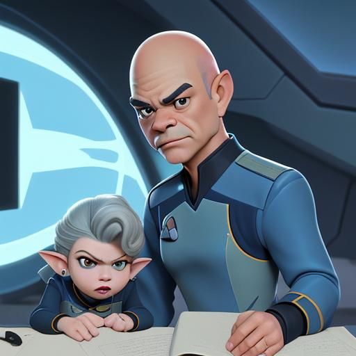 Star Trek EMH and Kes in Sickbay