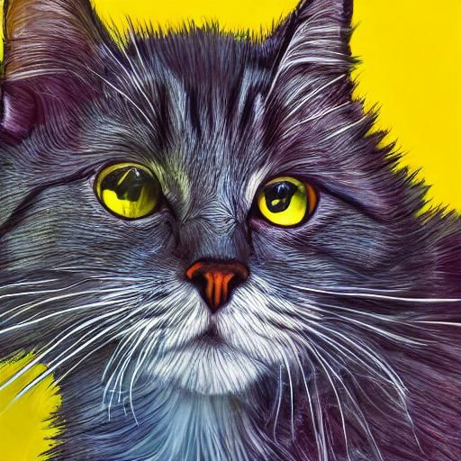 Hyperrealistic Lemon and Kitty Splash Art Portrait