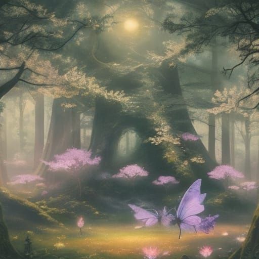 Magical Fairies in Enchanted Glade Split Screen