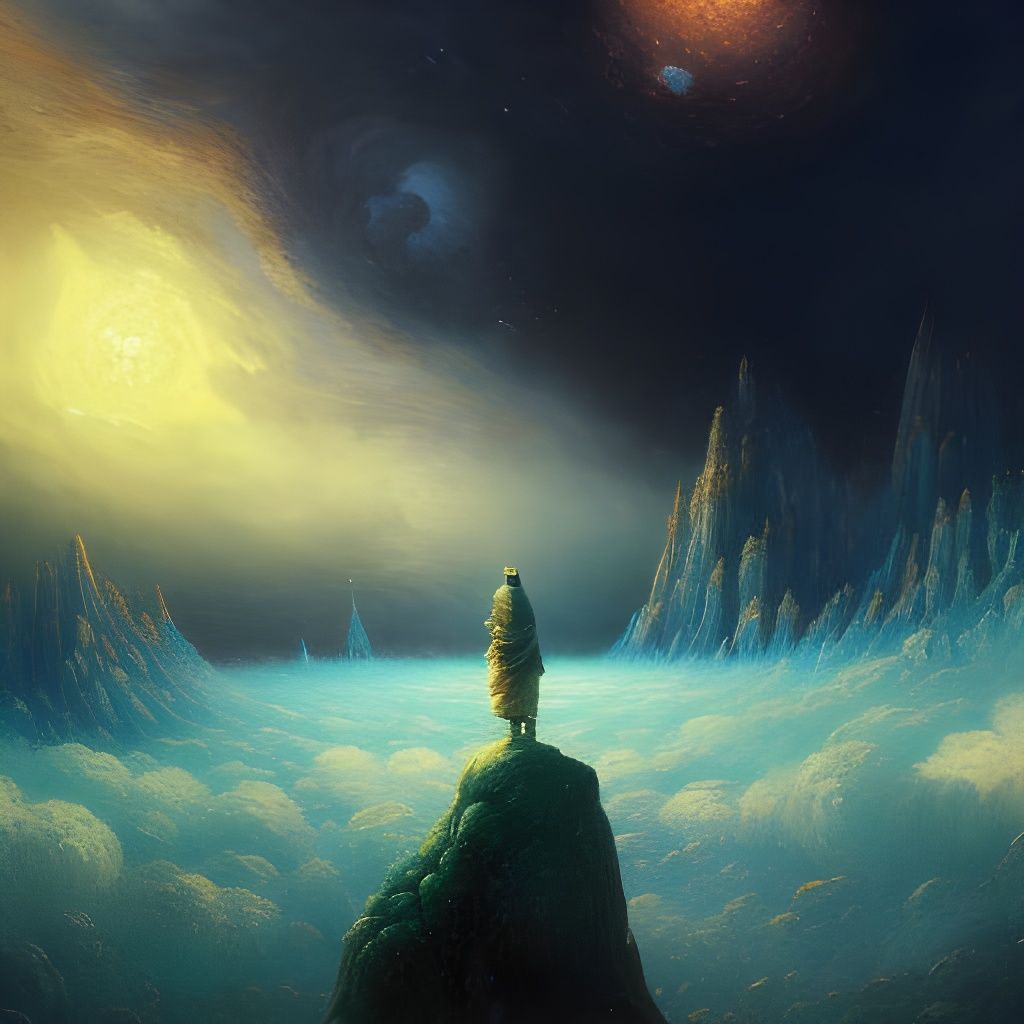 Cosmic Souls: A Mystical Digital Art Landscape