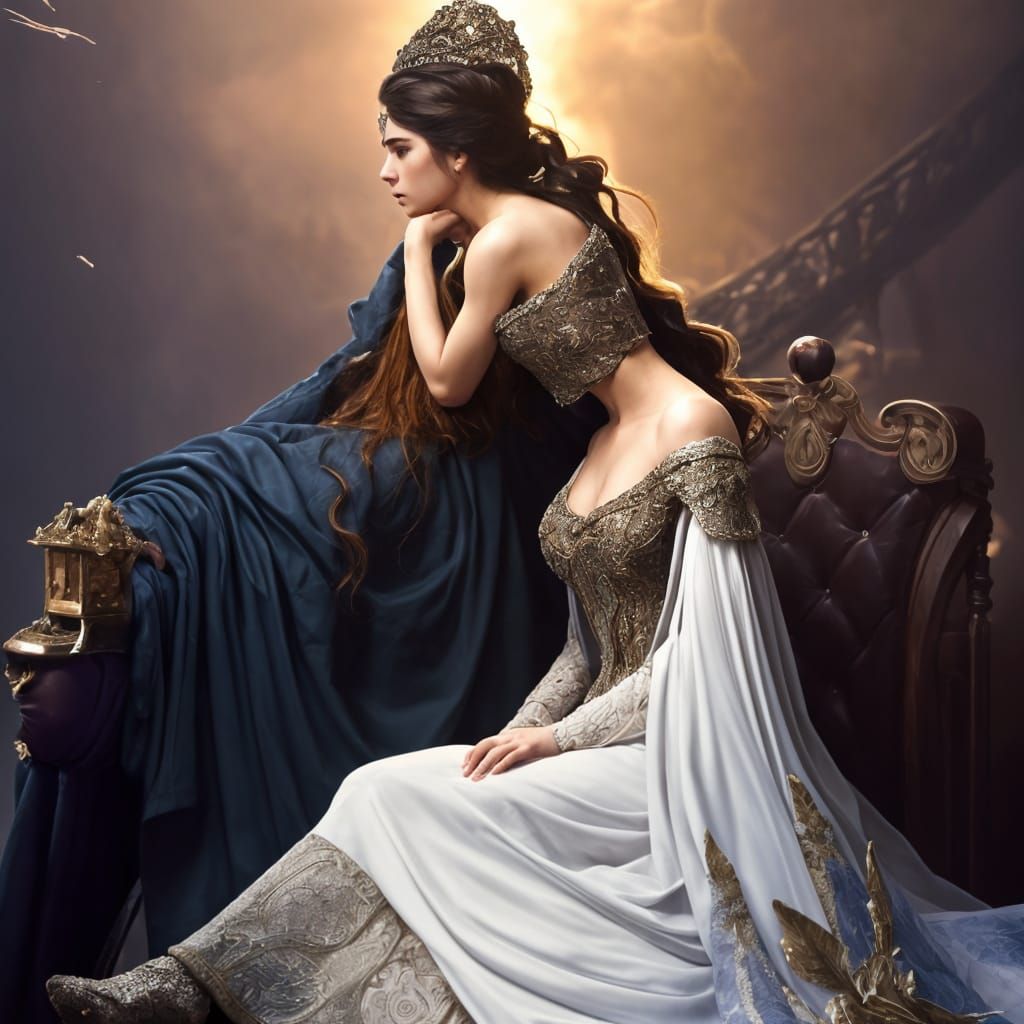 Medieval Queen in Art Nouveau Style