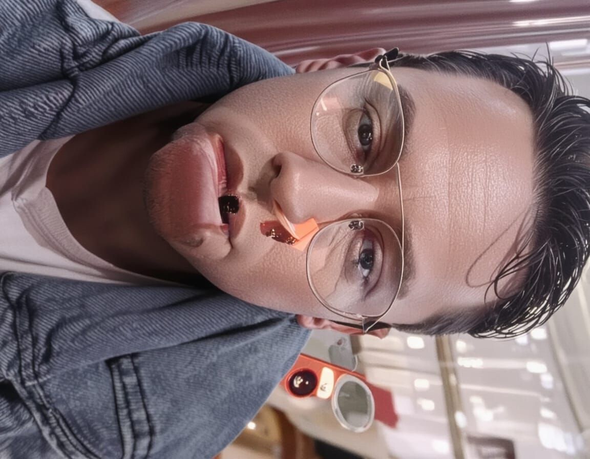 Stylish Man's Mirror Selfie in White Sweater