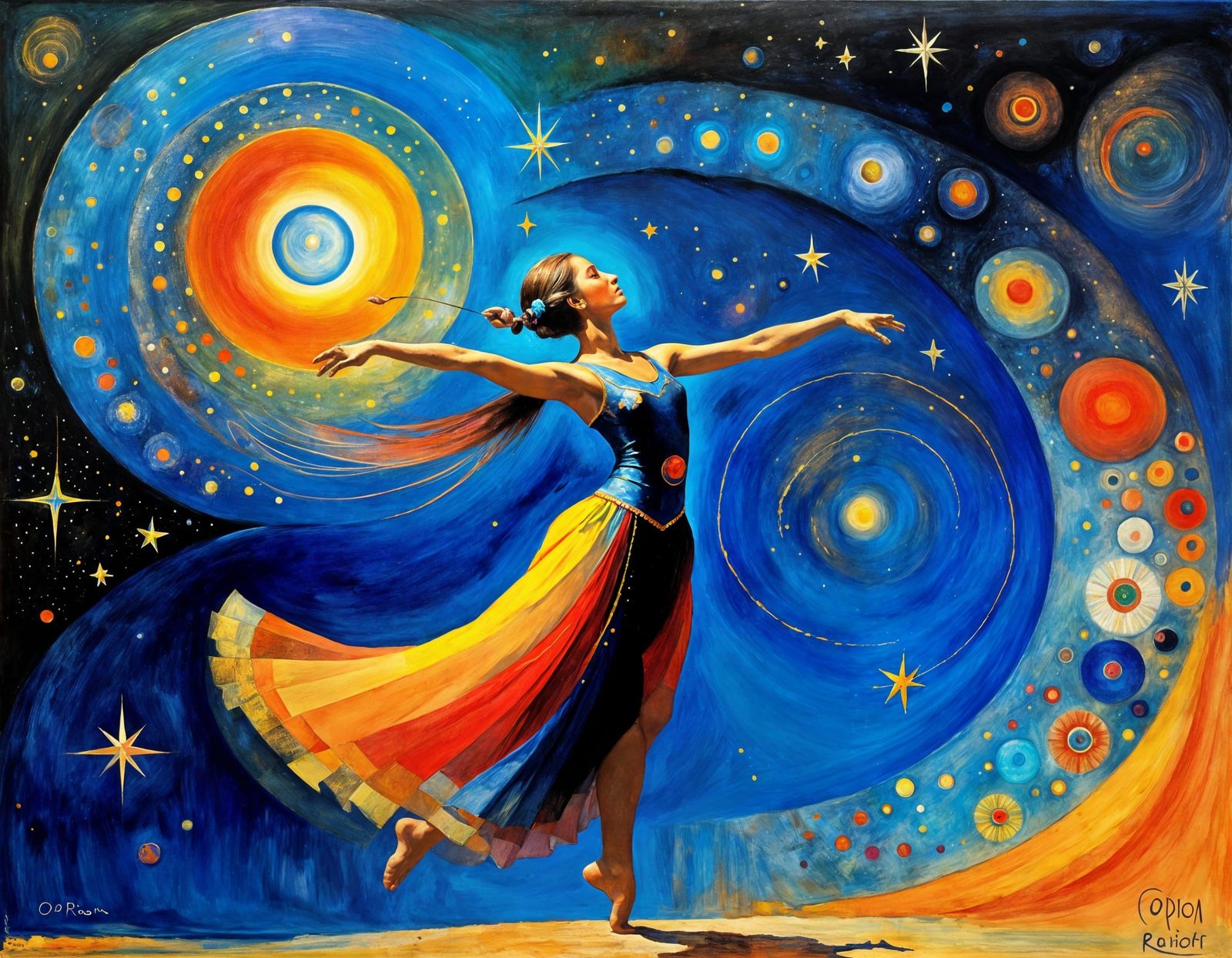 Cosmic Dancer in Motion: Inspired by Roesch and Redon