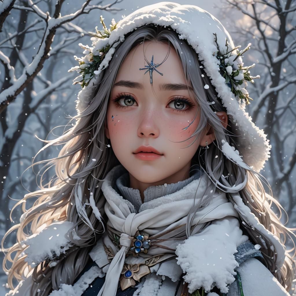 Detailed 3D Anime Art Inspired by WLOP