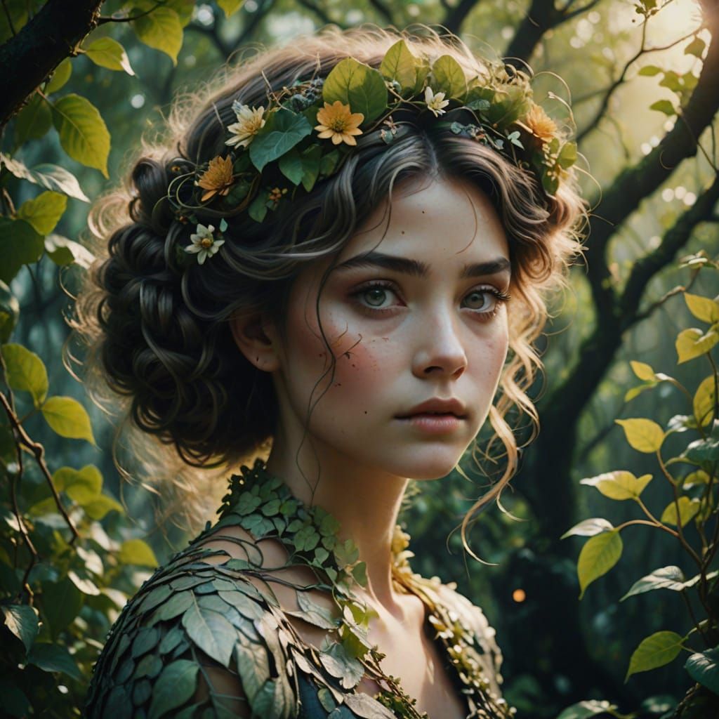 Giant Hairpiece in Enchanted Floral Wonderland