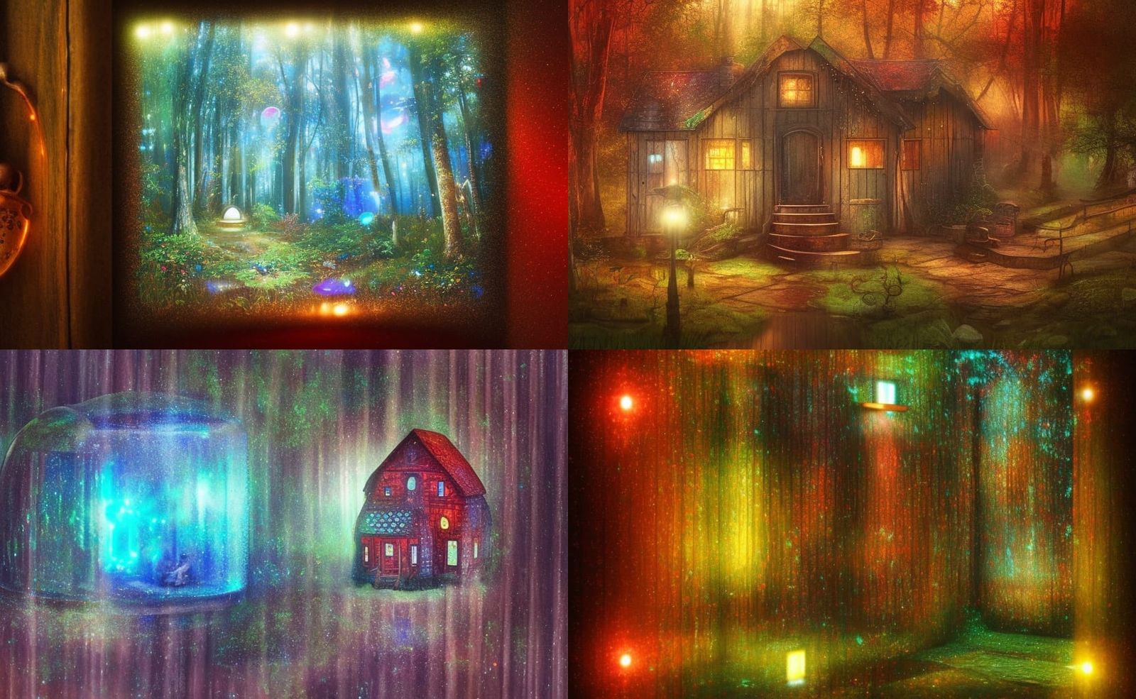 Glowing Mushroom House in Fairytale Forest