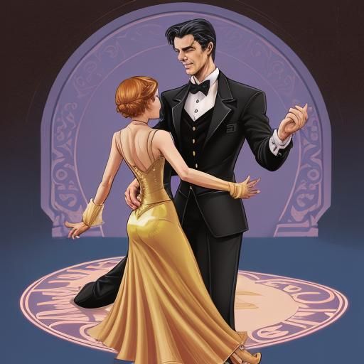 Ballroom Dance Scene in Fables Comic Style